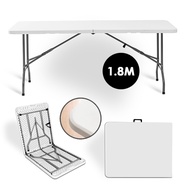 🇸🇬 77cm | 120cm | 180cm HDPE Folding Table | Heavy Duty Study Table | Foldable Portable Outdoor Tabl