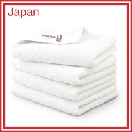 Iris Ohyama Imabari Towel Certified Face Towel White Set of 4 100% Cotton Daily Towel with an ideal 