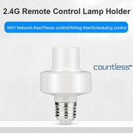 Bluetooth-compatible Smart Light Bulb Socket E27 Lamp Bulb Holder Supports eWeLink App Control for iOS Android [countless.sg]