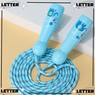 LET Skipping Ropes, Exercise Training Jump Rope, Portable Cotton Rope Sport Equipment Plastic Handle Adjustable Jump Rope Primary