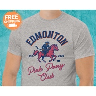 Edmonton Pink Pony Club Shirt Oilers Hockey Shirt Oilers Playoff Shirt Unisex TEE XS-3XL