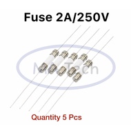 Fuse 2A250V 2A250V Ceramic 2A/250V 2A Mouse Tail 1 Set There Are 5 Pieces.