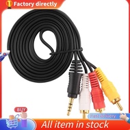 In stock-4.9ft 3.5mm Plug to 3 RCA Male Adapter AV Extension Cable for TV VCD DVD