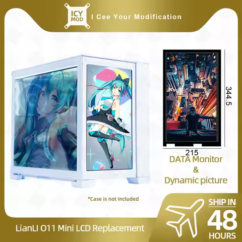 DIY Secondary Screen For Lianli O11 Dynamic Mini 14-inch LCD Front Replacement O11D HD 2K Monitor Ga