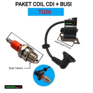 MESIN Bpm6a Spark Plug PACKAGE + Coil CDI TU26 2 Stroke Pest Spray Machine TU26 777 767 3WZ4 Ignitio