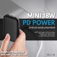 Arccoil Mini PD Power Bank C13 10000 mAh Ultra Light QC3.0 9V2AMobile Accessories