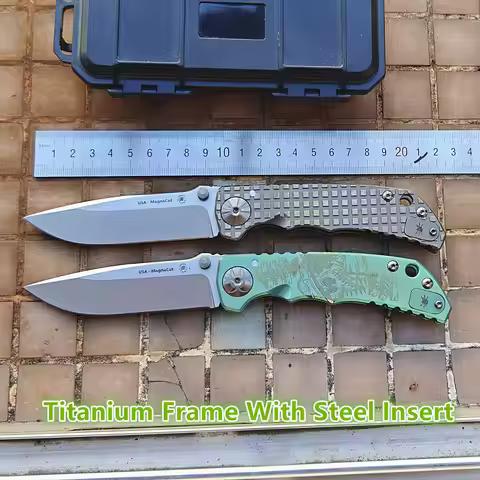 JUFULE New Spartan Blade Folder Knife Plague Doctor / Monkey Titanium D2 Mark MagnaCut Ceramic Beari