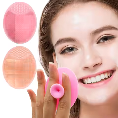 Soft Silicone Face Massager Facial Cleansing Brush Baby Shampoo Brush Baby Bath Brush Soft Hair Roun