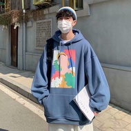 Size 【M-5XL】Hoodie men，fashion Loose large casual hoodie oversized hoodie winter sweater Couple hood