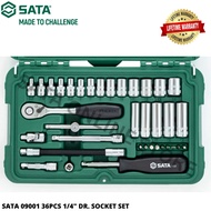 SATA 09001 36PCS 1/4" DR. SOCKET SET / SOCKET SET / SUPER JUNIOR SOCKET SET / TOOL BOX / TOOL SET / 