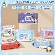 Tisu Bayi Kartun Portable Baby Hand Wipes Disposable Wet Tissue Anti Bacterial Hand Wipes Alcohol Fr