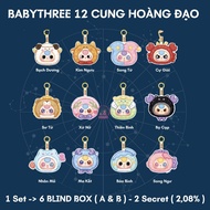 [BlueArttoy] Baby Three 12 Cung Hoàng Đạo Hộp Mù Bé Ba Móc Khóa Móc Chìa Khóa Quà Tặng b