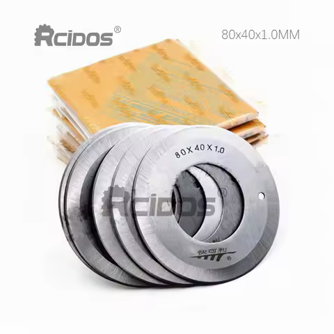 RCIDOS 80x40x1.0MM Genuine Leather Slitting Machine Round Blade,PU Leather Slicer Knife,70x40x1.0MM,