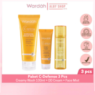 Paket Wardah C Defense 3 Pcs ( DD Cream + Creamy Wash 100ml + Face Mist )