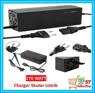 Charger Skuter 48 Volt! Charger Skuter 48 V! Dixsg 48V 20AH Adaptor Charger Baterai Skuter Sepeda Li