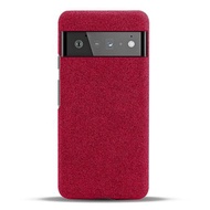 Google Pixel 6 Pro 布紋手機保護套 紅色