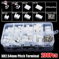 230Pcs Pin Connector, 2p 3p 4p 5pin Male And Female 2.54mm Pitch Terminal,  Housing Kit XH2.54 4 Val