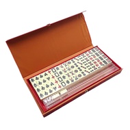 YQ5 Mahjong Sets Miniature Chinese Mahjong Game Set With 2 Spare Cards 144 Mini-Tiles 144 Mahjong Tile Set Travel Board