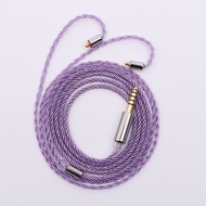 FENGRU Violet 4-Strand Graphene Single Crystal Copper Earphone Upgrade Cable QDC KZ C Pin 2Pin 0.78 