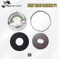 CRAZYFISH JERIT V1 DRAG CLICKER BUNYI NYARING LOCAL MALAYSIA/DAIWA/SHIMANO/ABU/SEAHAWK/KASTKING