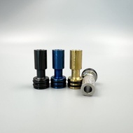 081812025 510 Stainless Steel 316 Drip Tip with Crown Horse Texture#2025 510 Drip Tip 316 Stainless 
