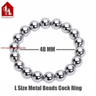 David 48mm Beaded Stainless steel Cock Ring Male Enhancement Enlarger Erection Enhancing Penis Ring