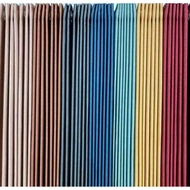Glossy Blackout Curtains with 7 Waves 14 Smoky Holes