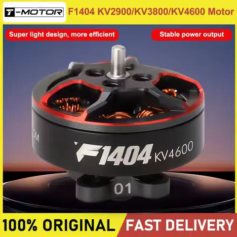 T-motor F1404 1404 2900 3800 4600KV 3-4S Lipo FPV Brushless Motor 1.5mm Shaft 2.5-4inch Cinewhoop Du