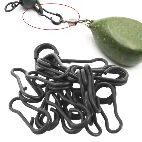 Durable 30pcs/lot Rolling Swivels Fishing Tools Carp Fishing Fishing Clips Fishing Tackle Fishing Co