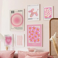 8.7-Nordic Modern Pink Abstract Dream Angel Number Butterfly Girl Living Room Bedroom Decoration Pai