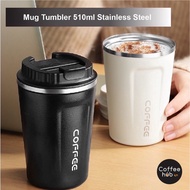 (Ready Stock)Coffee Espresso Tea Travel Sports Insulated Mug Tumbler 510ml Stainless Steel With Lid 