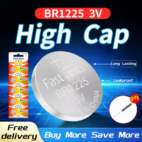 BR1225 CR1225 3V Lithium Coin Button Cell Battery Surface Mount For Car Key Fob Air Pressure Sensor 