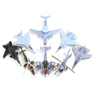 8 In 1 4D Fighter Aircraft Model Set J-11 Jet Zhi9 Helicopter Military Assembly Puzzle Kit Miniature