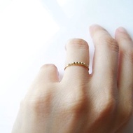 14K 女戒指 14K金 設計款 圓珠線戒 天然真鑽