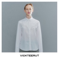 VICKTEERUT (ราคาปกติ 7850-.) Long Sleeve Cowboy Cotton Shirt เสื้อเชิ้ตคาวบอย แขนยาว ผ้าคอตต้อน