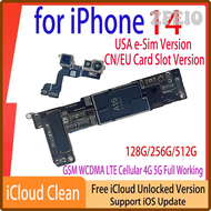 ZFEIO E Sim USA มาเธอร์บอร์ดเวอร์ชั่น USA สำหรับ iPhone 14พร้อมบอร์ดตรรกะปลดล็อค ID ใบหน้าชิปเต็มรูป