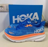 全新現貨HOKA ONE ONE Clifton 9 百搭舒適 低幫跑步鞋 男款 藍橙