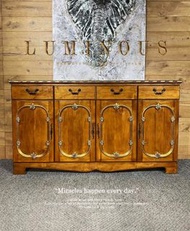 超級特價精選：法式復古Vintage古典風格全實木北美進口榉木典雅多功能實用大容量餐邊櫃，用料講究，純實木打造，收納空間大，做餐邊櫃櫃，玄關櫃都得～實用又高貴大方186x50x104cm原價$9800