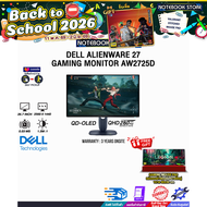 [ผ่อน 0% 10 ด.]DELL ALIENWARE 27 GAMING MONITOR AW2725D (QD-OLED QHD 280Kz)/ประกัน 3 Years Onsite