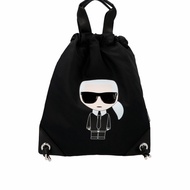 Karl Lagerfeld 女士 徽標雙肩包均碼碼長：34cm，寬：5cm，高：35cm