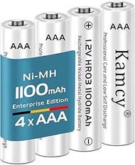 KAMCY NiMh High Capacity 1100mAh AAA Rechargeable Batteries - AAA Rechargeable Batteries 1.2V LR03 P