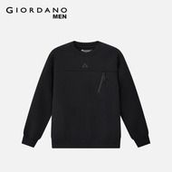 Giordano Men G-motion Collection Air Double Knit Crew Neck Sweatshirt