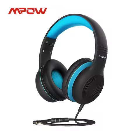 Mpow CH6S Wired Headphones For Kids With Microphone Max 85dB Food Grade Material Over-Ear Kids Headp