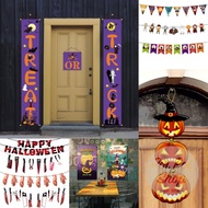 Banner Garland Backdrop Banner Flag Halloween Pumpkin Scary Decoration Cafe Decoration Halloween Par