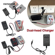 FAYSHOWSG Dual-head Charger, 18/21V/24V Lithium Overload Protection Lithium Battery Charger, Univers