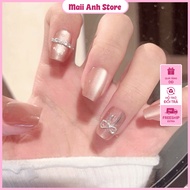 Light Pink Jelly Nailbox Code D107 - Free Sticker & Nail Glue (24-30 nails)