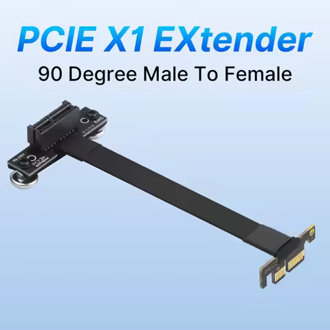 PCIE 1X To X1 Extender 90 Degree Right Angle Riser Cable PCIE X1 For PCIE WiFi Card/M.2 Adapter/PCIE