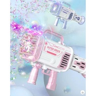 Bazooka Bubble Gun 64 Holes Bubbles With Led Rechargeable