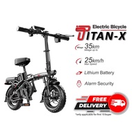 TITAN-X basikal Electric Bike E-Bike Scooter Basikal Elektrik Skuter 35KM 6 hours charging ebike