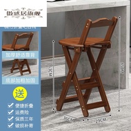ST-🚤Mouth High Stool Foldable Stool Household Portable Bar Stool High Stool Living Room and Kitchen Folding Chair TCNN